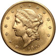 15. USA, 20 dolarów 1904, Filadelfia, Liberty