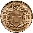757. Szwajcaria, 20 franków 1922 B