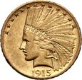 USA, 10 dolarów 1915, Indianin
