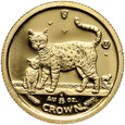 Wyspa Man, 1/25 crown 2002, Kot bengalski, 1/25 uncji Au999
