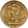 Francja, II Republika, 20 franków 1849 A, Anioł