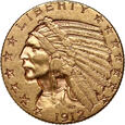 USA, 5 dolarów 1912, Indianin, Filadelfia