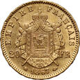 Francja, Napoleon III, 20 franków 1867 BB, Strasburg