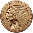 USA, 5 dolarów 1912, Indianin