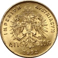 Austria, Franciszek Józef I, 4 floreny/10 franków 1892, Nowe bicie