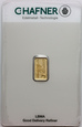 Niemcy, sztabka złota, 2 g Au999, C-Hafner