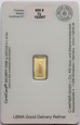 Niemcy, sztabka złota, 2 g Au999, C-Hafner