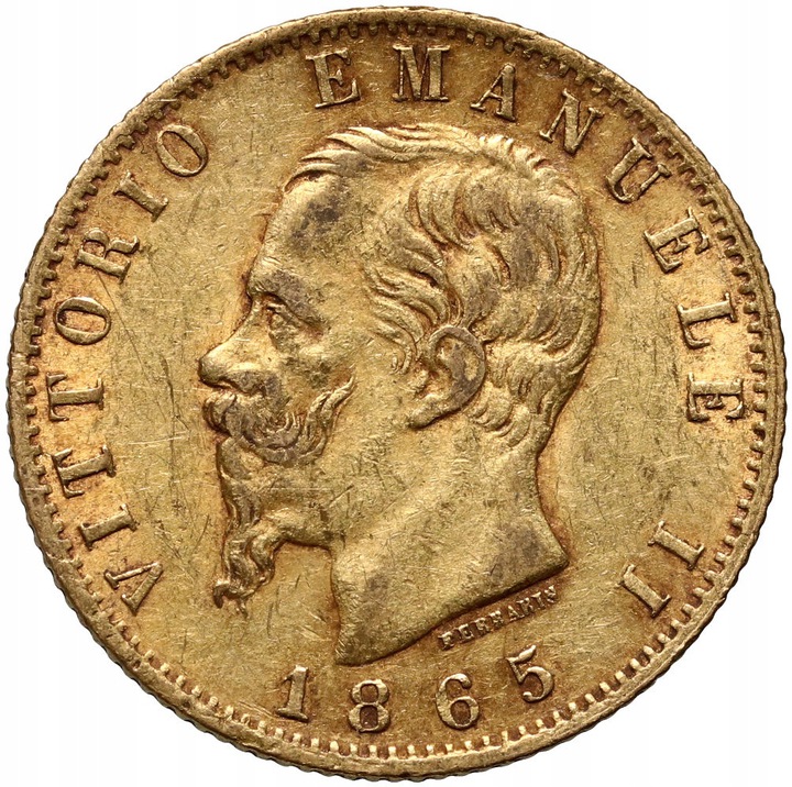 Włochy, Wiktor Emanuel II, 20 lirów 1865