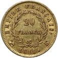 Francja, Napoleon I, 20 franków 1811 K, Bordeaux