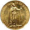 Węgry, Franciszek Józef I, 100 koron 1908, Nowe bicie, NGC MS66