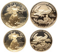 USA, zestaw 5, 10, 25, 50 dolarów 1989, American Eagles, Orzeł