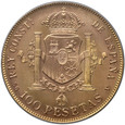 Hiszpania, 100 Peset 1962, Alfonso XIII, Nowe bicie, PCGS MS63
