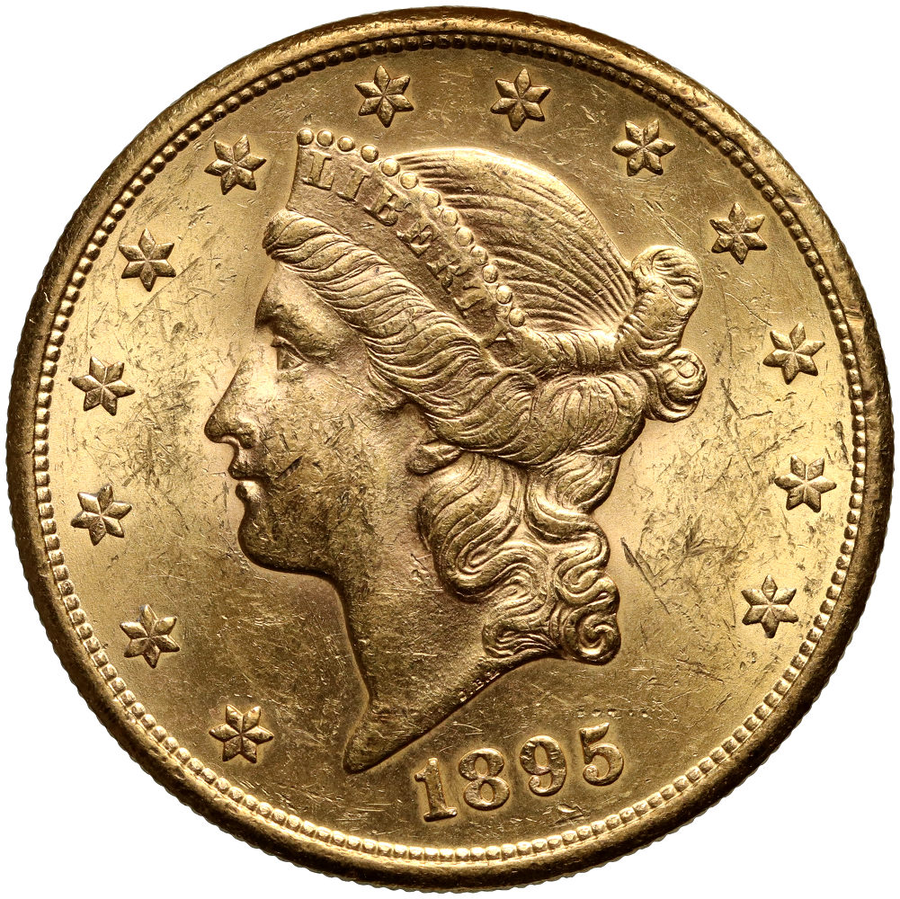 21. USA, 20 dolarów 1895 S, San Francisco, Liberty