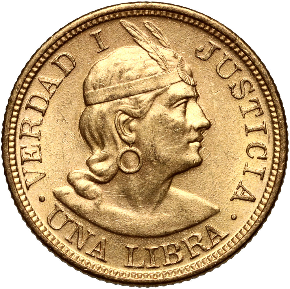 Peru, 1 libra 1912, Lima