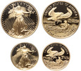 USA, zestaw 5, 10, 25, 50 dolarów 2003, American Eagles, Orzeł