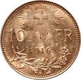 Szwajcaria, 10 franków 1916 B, Helvetia