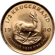 RPA, 1/2 Krugerranda 1980, 1/2 uncji złota