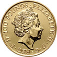 Wielka Brytania, Elżbieta II, 100 funtów 2016, Rok Małpy, uncja