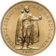Węgry, Franciszek Józef I, 100 koron 1908, Kremnica, restrike