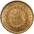 732. Francja, 20 franków 1876 A, Anioł