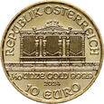 Austria, 10 euro 2024, Wiedeńscy Filharmonicy, 1/10 uncji złota