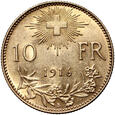 Szwajcaria, 10 franków 1916 B, Helvetia