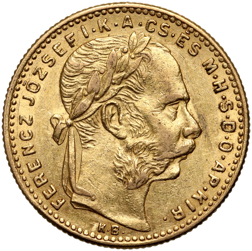 Węgry, Franciszek Józef I, 20 franków/8 forintów 1889