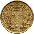 Francja, Ludwik XVIII, 20 franków 1818 A