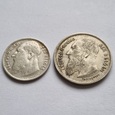 Belgia 1 i 2 franki 1909r  Król Leopold II