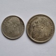 Belgia 1 i 2 franki 1909r  Król Leopold II