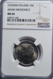 NGC MS 66- 10zł 1975r - Adam Mickiewicz