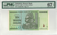 Zimbabwe 10 Trillion Dollars P-88 2008 Stan PMG 67