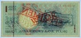 Miasta Polskie, 1 zł 1990 - WZÓR/SPECIMEN A 0000000 - No.0719 stan 1