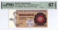 200.000 złotych 1989 - A 1700060 - PMG 67 EPQ - pierwsza seria