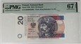20 zł 2016 r ser BM 0002000 PMG 67 EPQ RADAR