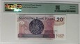 20 zł 2016 r ser BM 0002000 PMG 67 EPQ RADAR