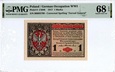 1 marka 1916 - Generał - B 6093790 - PMG 68 EPQ -  MAX NOTA