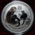 Australia - Rok Małpy - Lunar II  2016 - 2 oz Ag 999   st.1