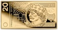 Polskie banknoty obiegowe 20 zł 2024 Au 999, 31,1g