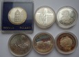 Set 6 monet srebrnych m.in. 10 000 zł 1989 Krzyż Gruby