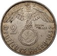 NIEMCY - 2 marki  1937 (E) - HINDENBURG - Ag 625, 7,97 g.