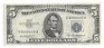 USA: 5 dolarów 1953, błąd - przesunięcie druku