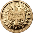 NIEMCY - 1 marka 2001 - (G) - COPY - złoto Au 585, 0,51 gram