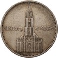 NIEMCY - 5 marek 1934 (F) - Kościół z datą - Ag 900, 13,85 g.