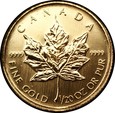 KANADA: 1 dolar 1997 - Au 999, 1/20 uncji, 1,55 g.