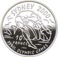 KONGO: 10 franków 1999- Olimpiada Sydney 2000