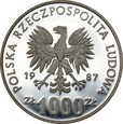 1000 złotych 1987 Kazimierz III Wielki - Ag 750 PRÓBA