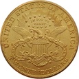 USA 20 dolarów 1901 r. Liberty Au 900, 33,50 g. BELGIJKA