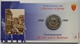 JERSEY - 50 rocznica wyzwolenia - banknot + moneta w etui