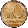 10 złotych 1989 - PRÓBA Mosiądz - Nakład 10 sztuk